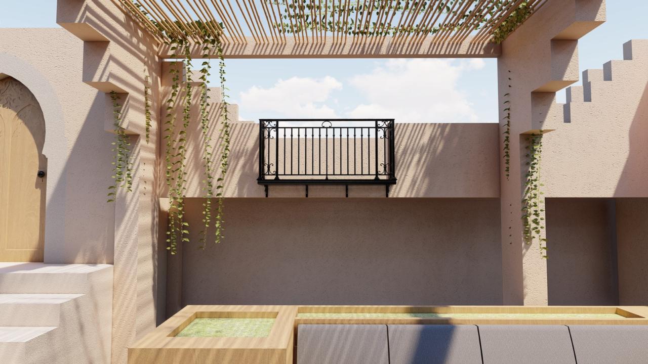 Aromatic steam room with mood lighting